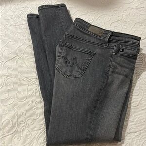 Ag Adriano Goldschmied Gray Super Skinny Legging Ankle Jeans. 25R